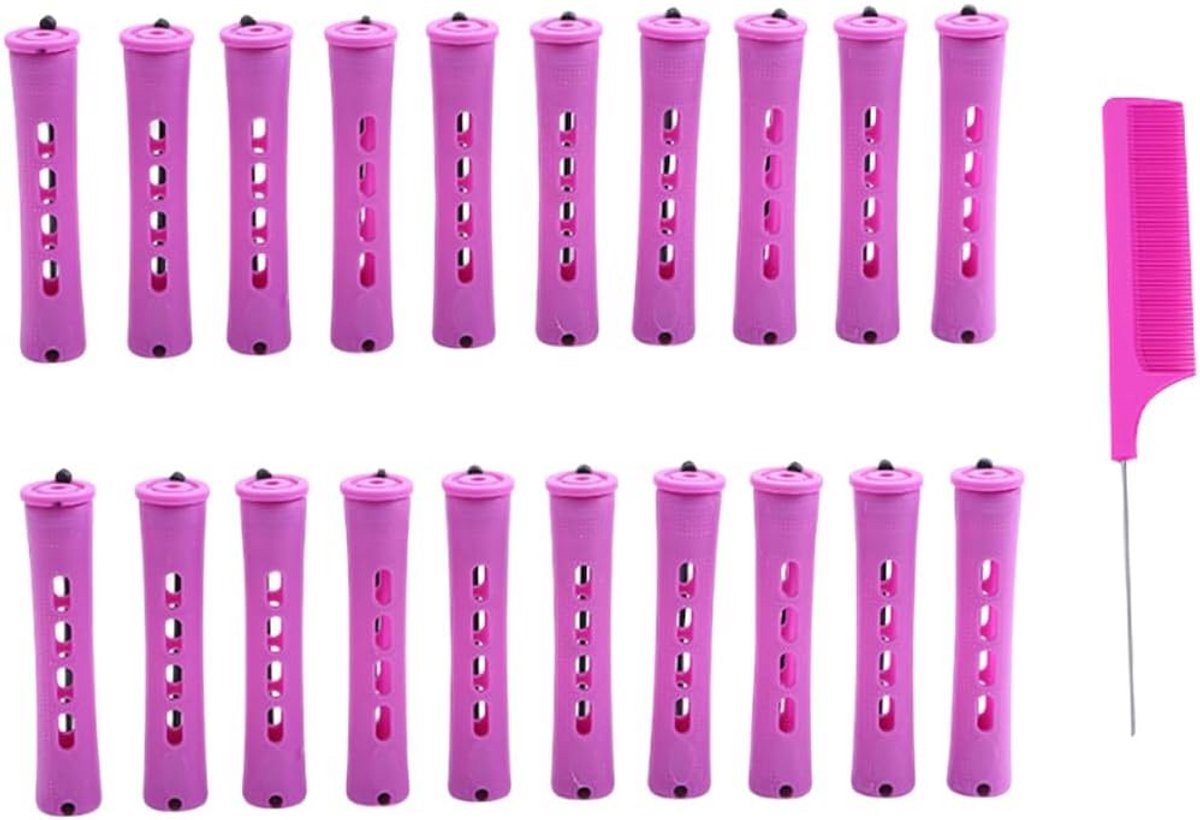 20 Stuks Hittevrije Krulspelden Haarrollers Set voor Natuurlijke Krullen