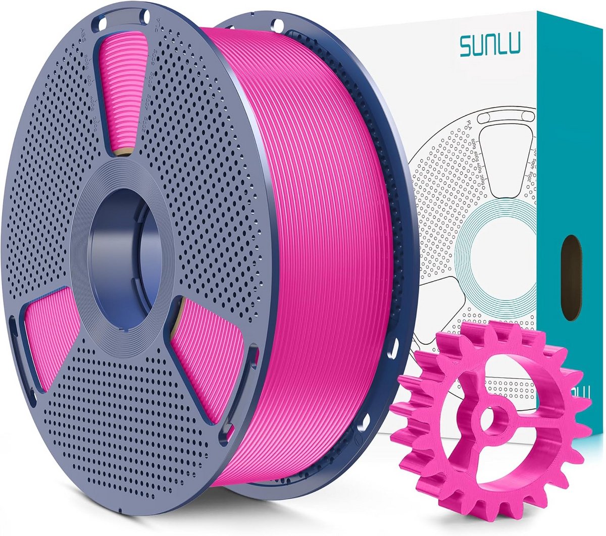 PLA+ 2.0 Filament 1,75 mm voor 3D-printer, Sterk en Robuust, 1KG Magenta