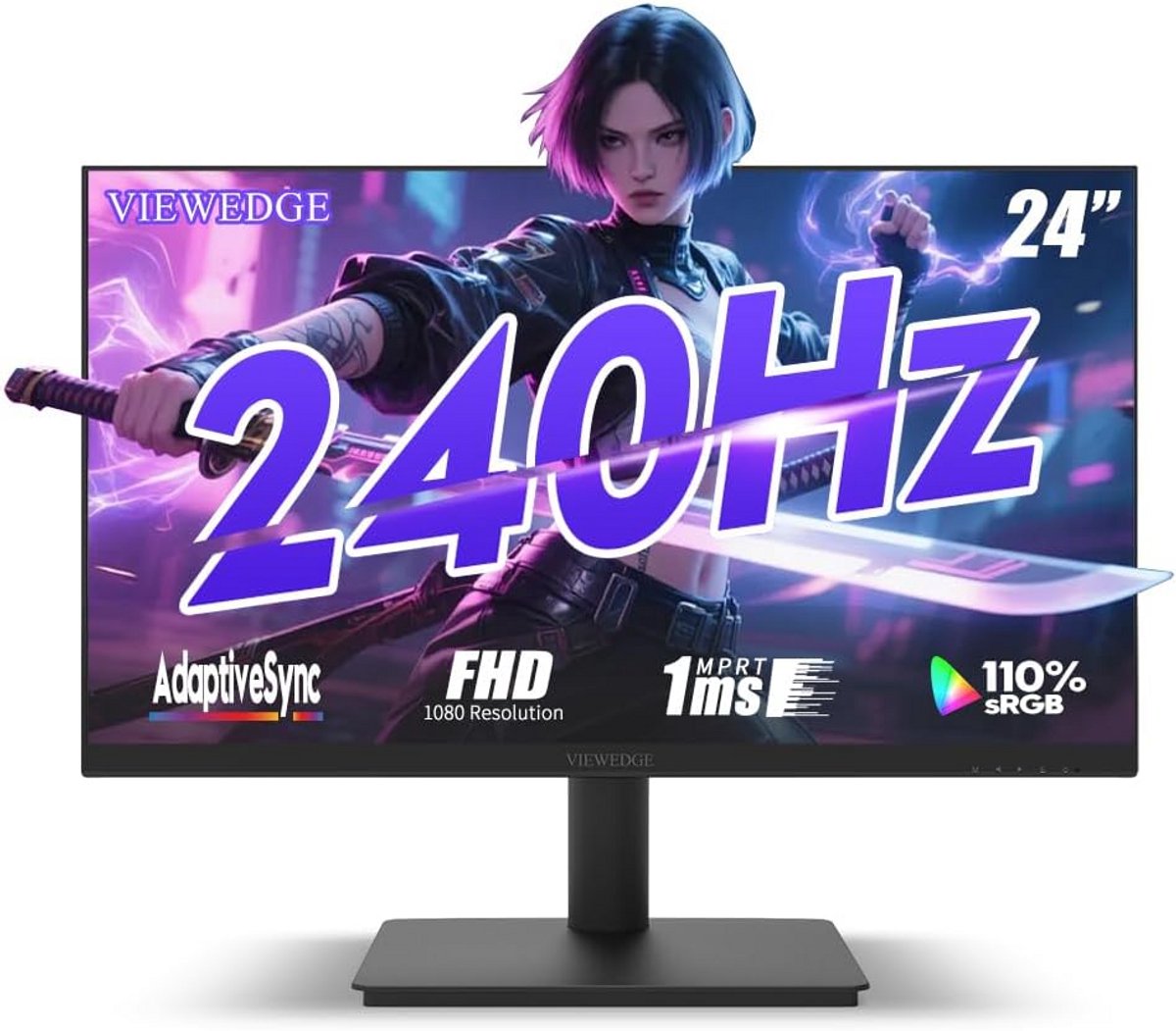 23.8 inch Gaming Monitor 240Hz 1ms 1080p IPS met HDR 10 en FreeSync