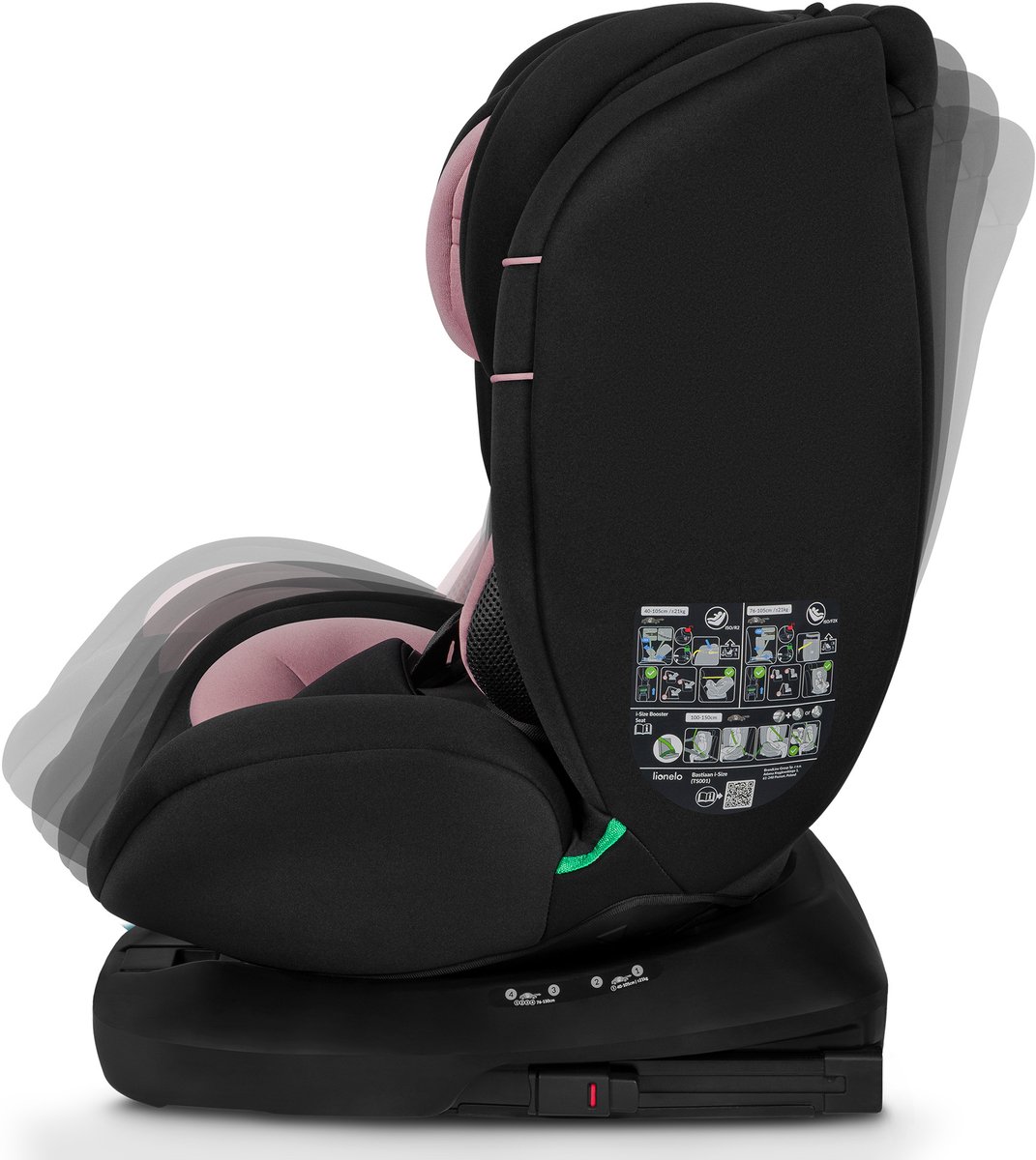 Lionelo Bastiaan i-Size 4in1 Autostoel ISOFIX 360° Draaibaar – Van Geboorte tot 12 Jaar (40-150 cm) – RWF & FWF – Top Tether – Memory Foam – SideProtect – Brede Comfortzitting – i-Size thumbnail 3