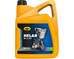 Kroon-Oil Helar SP - Synthetische 0W30 Motorolie - Brandstofbesparend - 5 Liter - Transparant