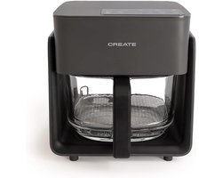 Heteluchtfriteuse Glas 4.2L Zwart voor Gezond Frituren 1300W