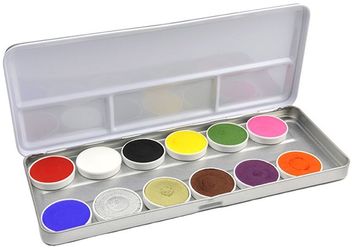 Superstar waterschmink palet bright 12 kleuren — afbeelding 5
