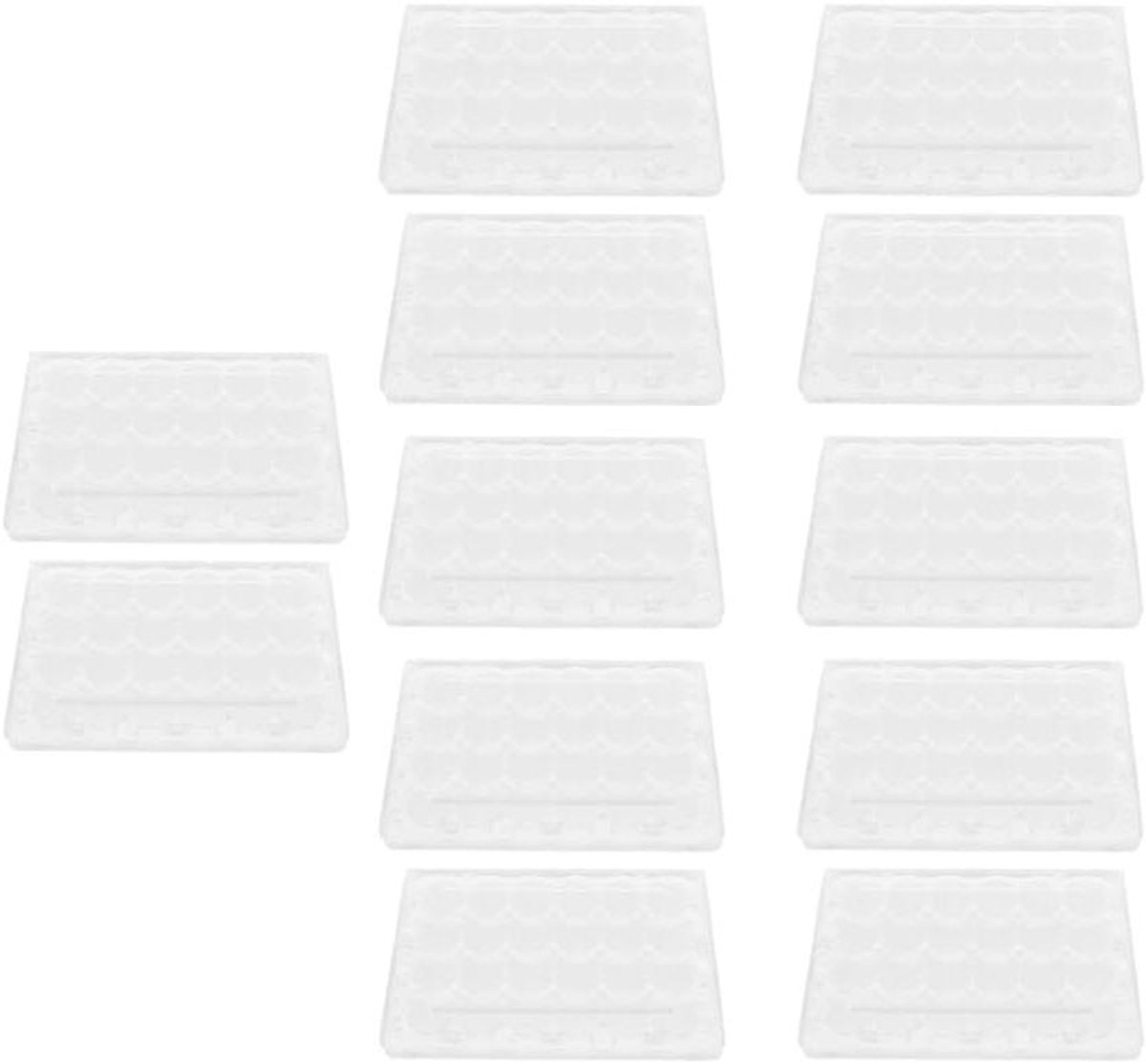 24 transparante kunststof organizer voor kwarteleitjes - eierdozen en eierrek voor koelkast - plat keuken eierrek voor thuis
