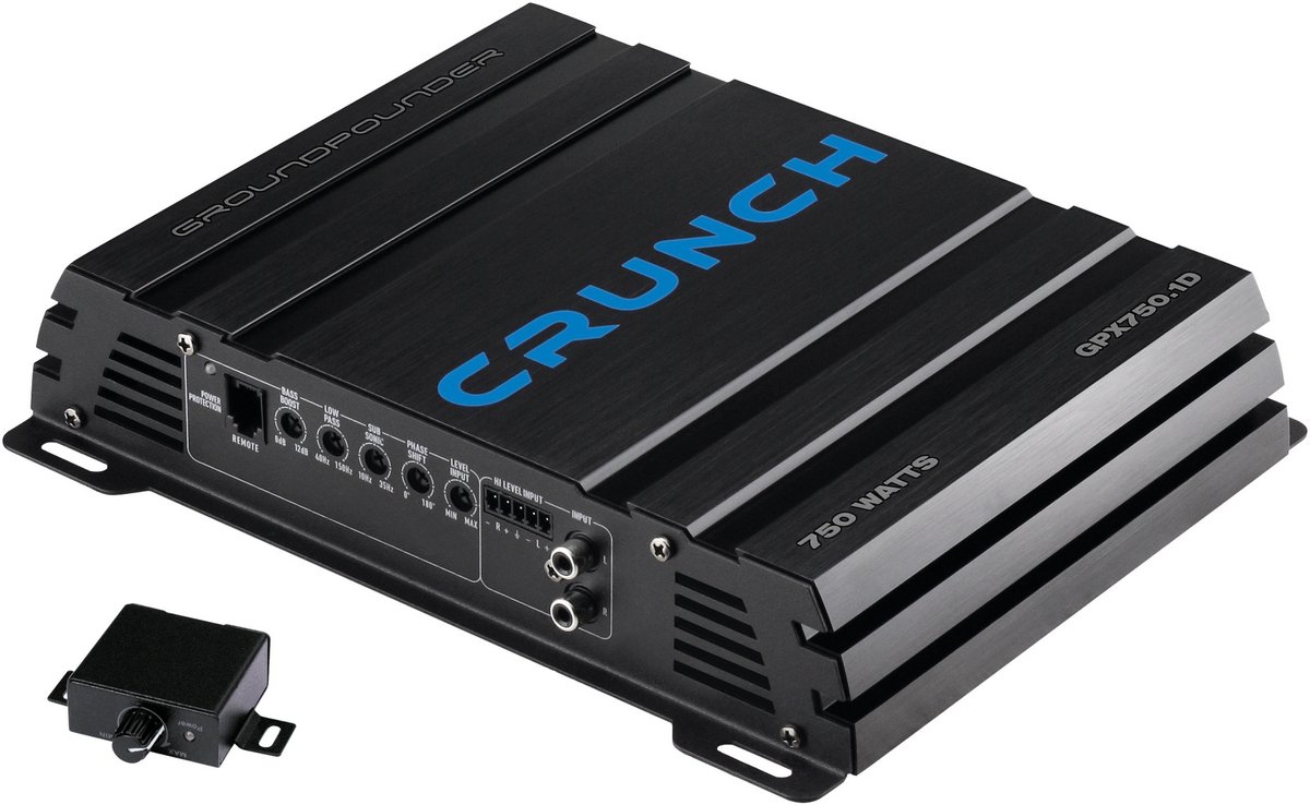 Crunch GPX750.1D Digitale versterker 1-kanaals 750 W Volume/bass/treble control Geschikt voor (automerken): Universal