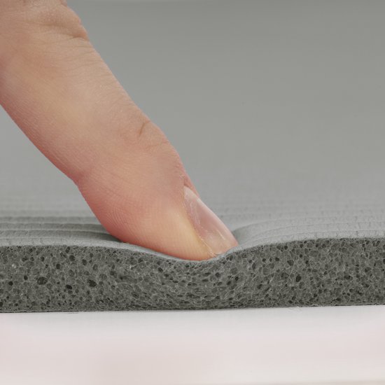 Actiget® Yogamat - Extra Dik - Inclusief Draagriem - 183 x 61 x 1 CM - Grijs van Actiget — afbeelding 3