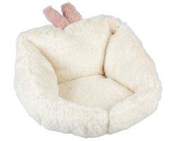 Duvo+ Duvo+ Bunny mand pluche wit voor konijnen en knaagdieren met uitneembaar kussen S - 16x16x16CM