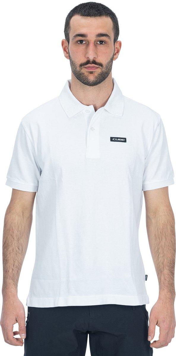 CUBE Organisch Polo Fietsshirt WHITE XL