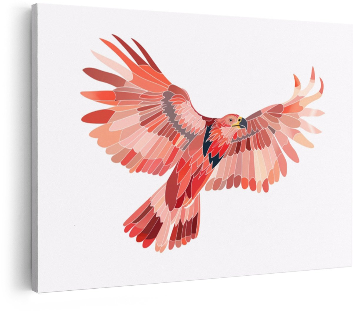 Artaza Canvas Schilderij Vogel - 30x20 cm - Wanddecoratie Abstract - Muurdecoratie Dieren