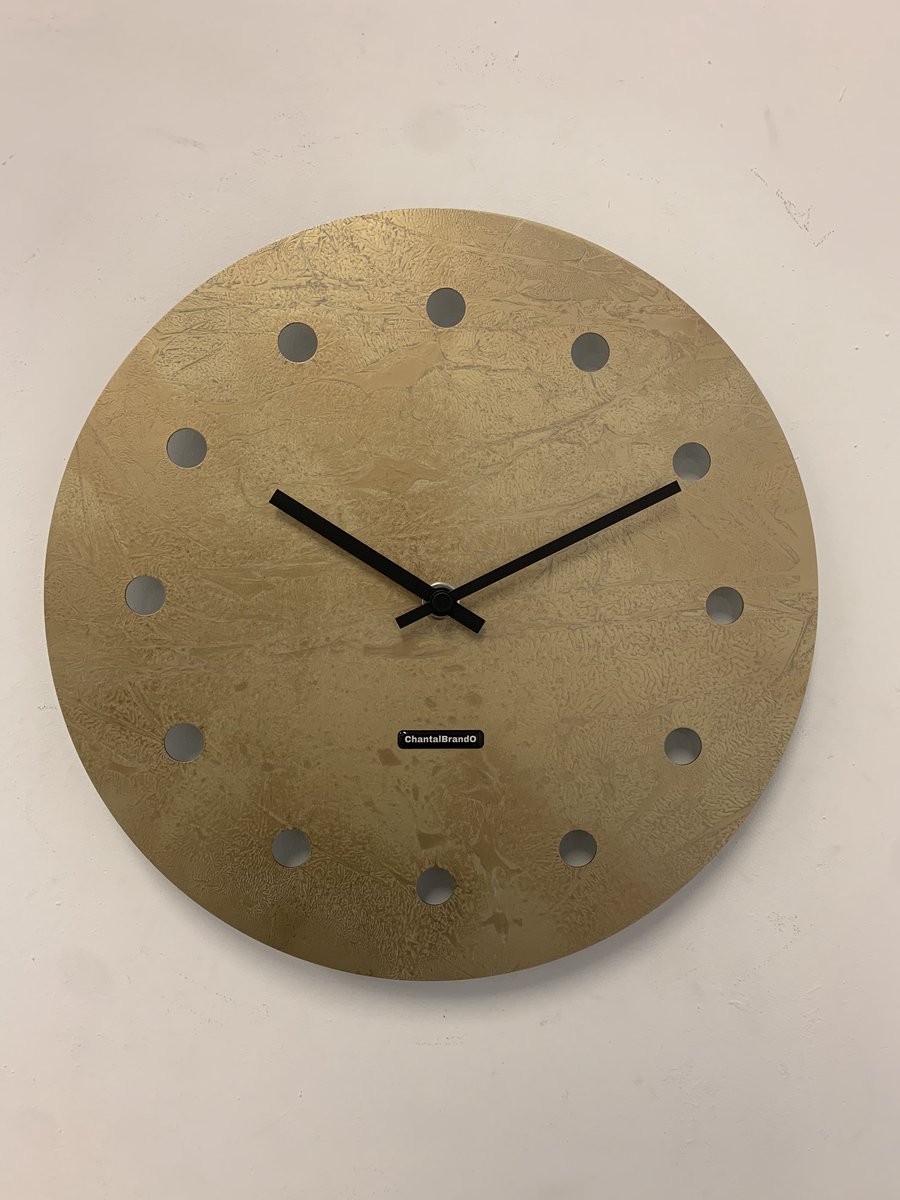 MOSACLOCK GOLD LABEL 40 LABEL Wandklok Modern Industrieel Design GOUD