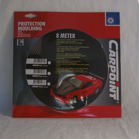 Carpoint Decoratiestrips Zelfklevend Pvc 6 Mm Chroom 8 Meter — afbeelding 3
