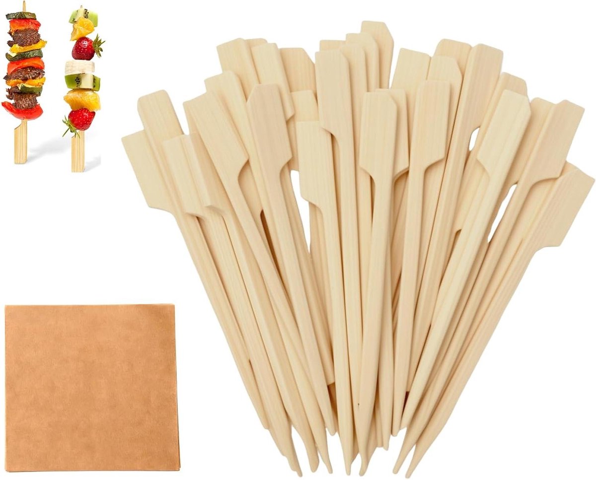 Bamboespiesen 200 stuks 9 cm Voor Voorgerechten Snacks Barbecue