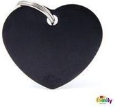 Myfamily Big Heart Aluminum Black