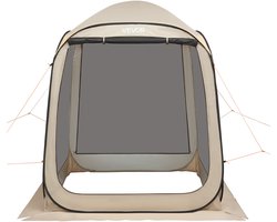 VEVOR Campingtent, 182,88 x 182,88 x 219,4 cm, feesttent voor 4-6 personen, pop-up tent met draagtas, gaaswanden en haringen, voor tuin, terras en buitenactiviteiten, beige