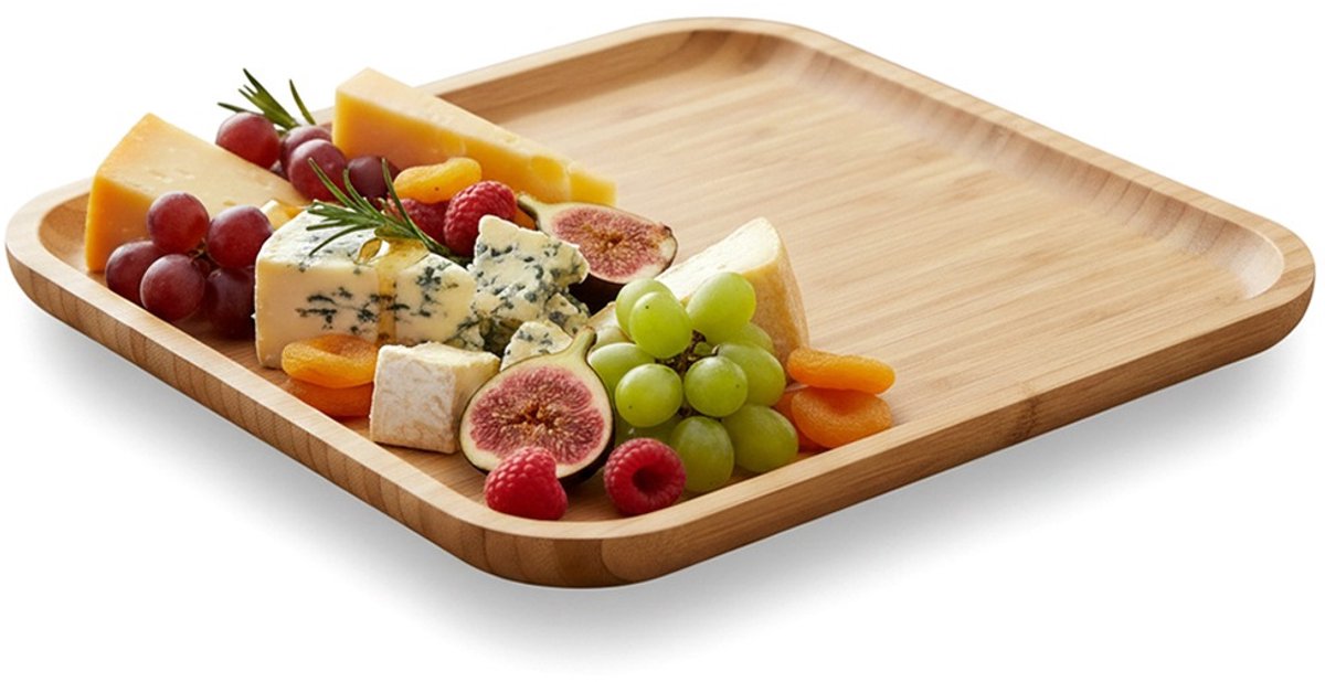 Dienblad Bamboe 30x30 cm - Serveer Plateau - Serveerplateau