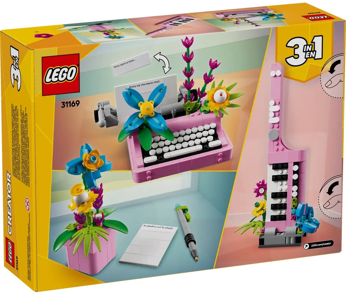 LEGO Creator 3in1 Typemachine met bloemen, Keytar en bloempot Speelgoed voor Kinderen 31169 — afbeelding 25