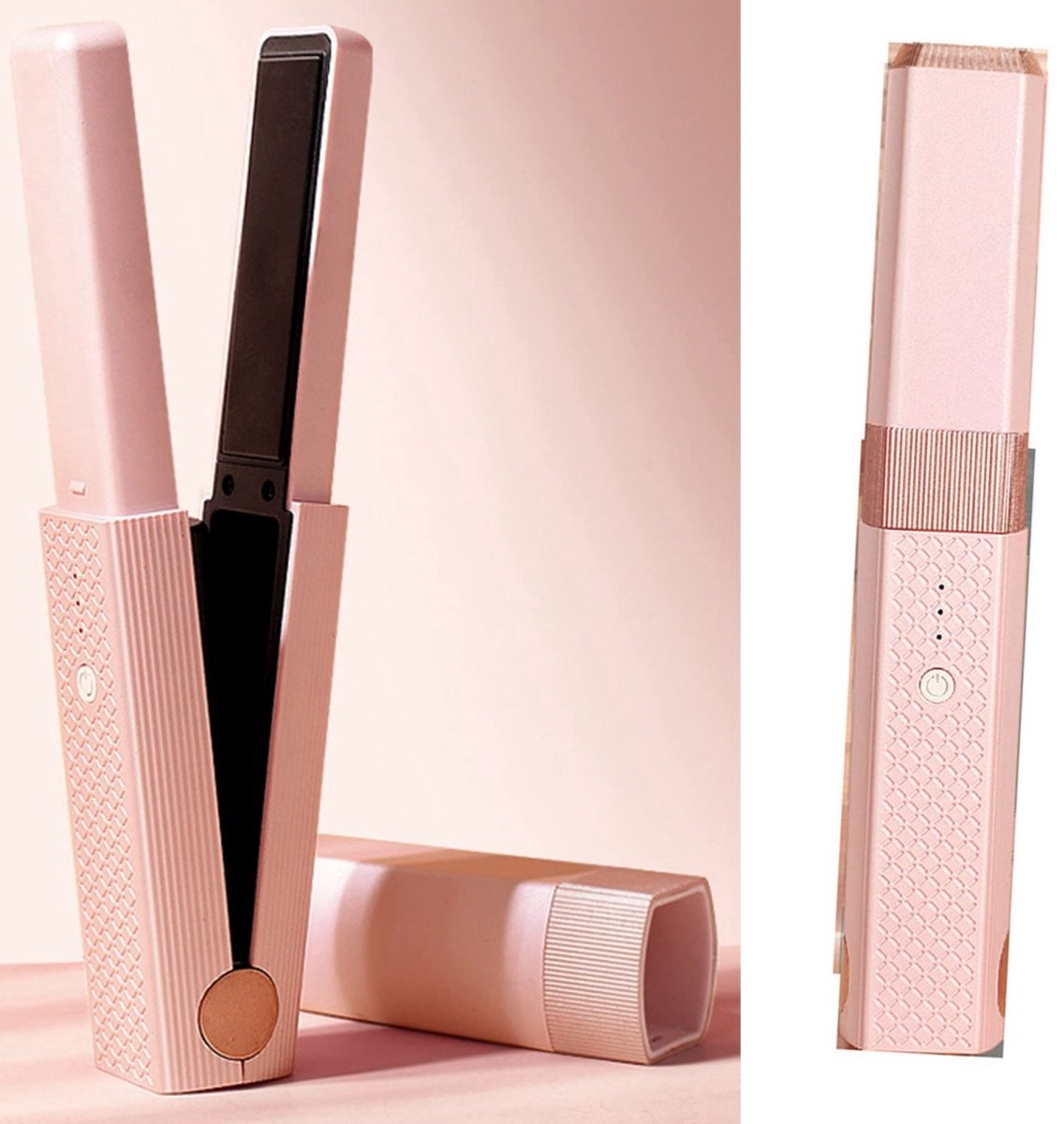 longziming -Mini Draadloze Stijltang - Reis Krultang - Haarstyling Tool - Snelle Verwarming - Pluisvrij Resultaat - Toermalijn Keramiek - Compact & Draagbaar - 1 Stuk