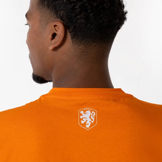 T-shirt Grand Logo Équipe Nationale Néerlandaise Homme - Taille XL - Orange - KNVB - Vêtements Fans - Produits Dérivés Officiels - Football - T-shirt Fan