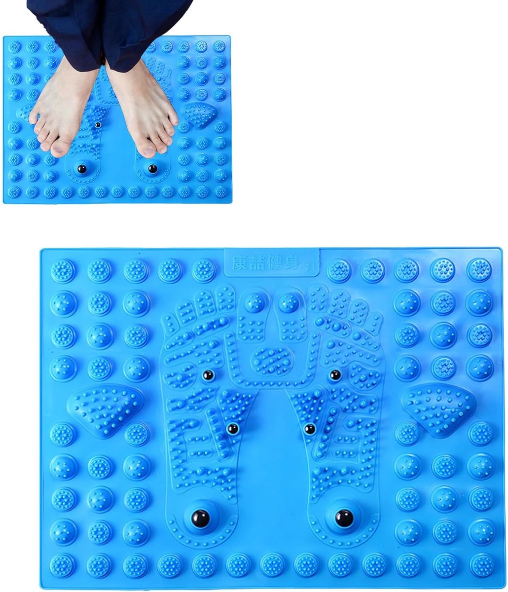 Voetmassageapparaat - Voetdrukmatsysteem - Ontspanning Stimuleren - 6 Magneten Ondersteuning - 36.5 x 29.3 cm - Zwart