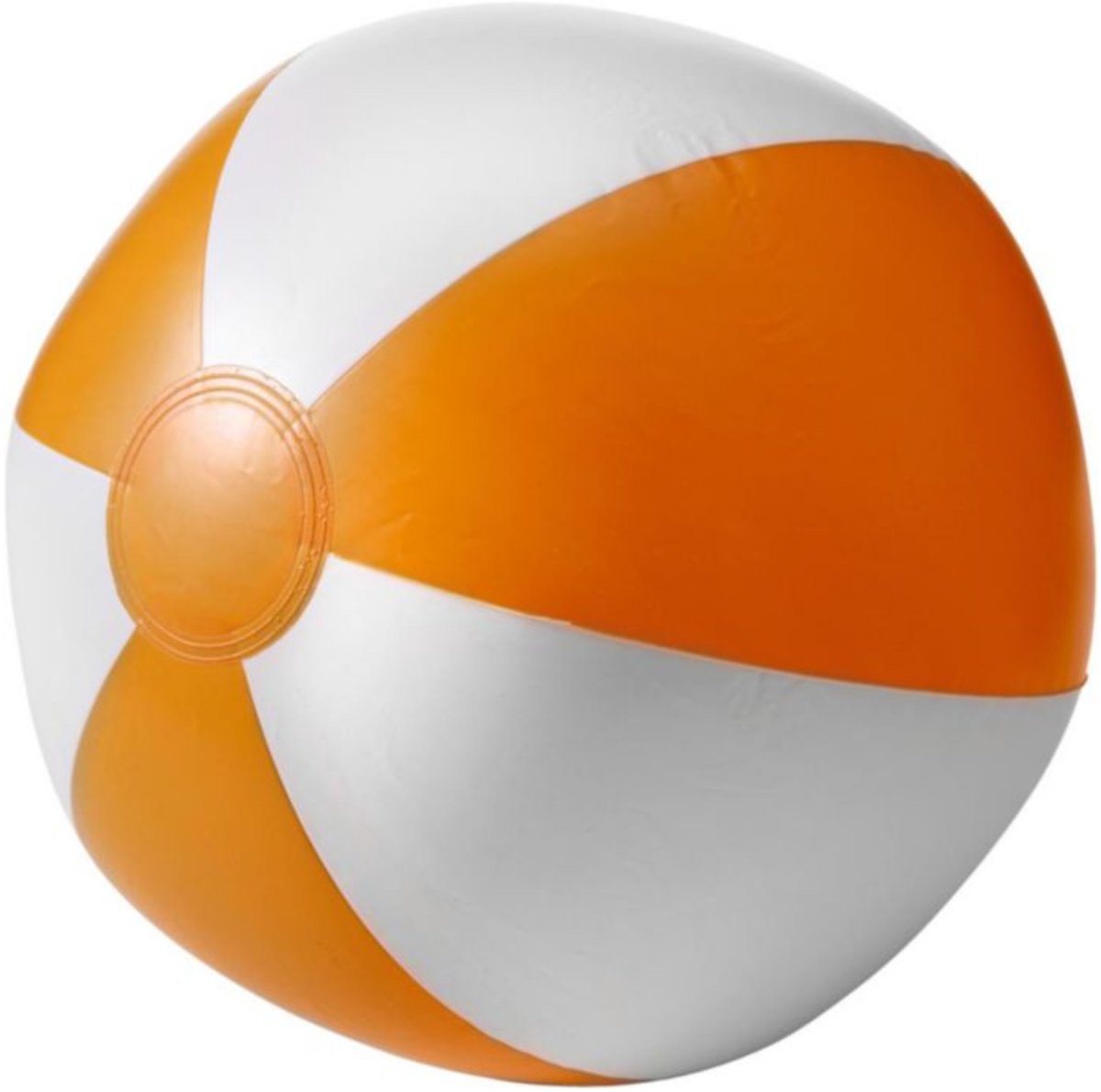 Impression Strandbal - opblaasbaar - zwembad speelgoed - oranje/wit - D26 cm