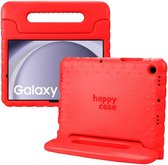 HappyCase Kinder Tablethoes Geschikt voor Samsung Galaxy Tab A11 Plus / Tab A9 Plus | Kindvriendelijke Hoes | Beschemhoes | Kinderhoes | met Handvat en Standaard | Rood