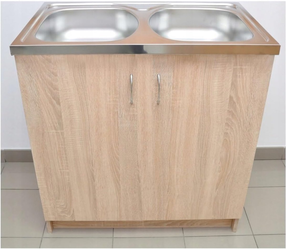 Keukenonderkast - Spoelkast - Opbergen Keuken - Krasbestendig Vochtbestendig - 80 cm Breed - Sonoma Eiken