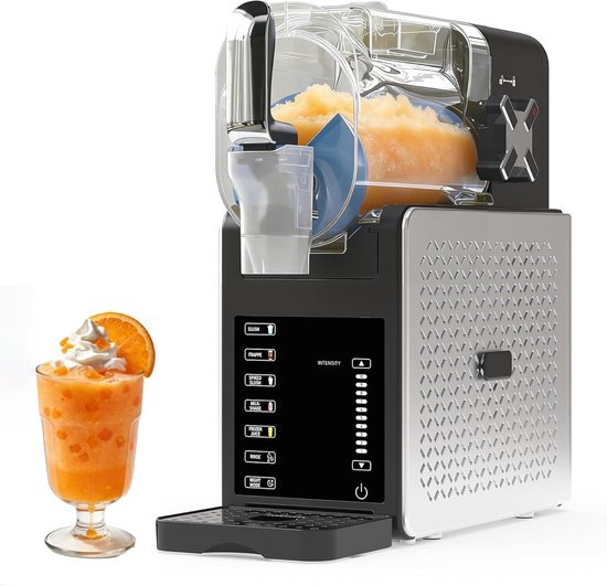 Slush Machine voor Thuis - Met Compressor (Geen IJsblokjes Nodig) - 2,5L - 5 Programma's - LED Display - Zelfreinigend - Voor Slushies, Cocktails & Smoothies