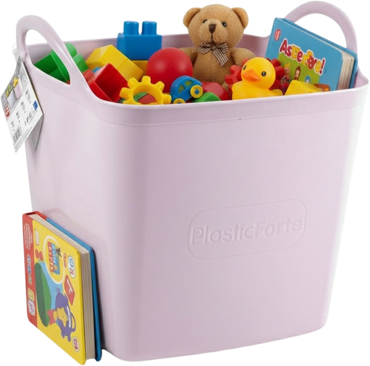 Storage solutions speelgoedmand - roze - 27 l - kunststof - 42 x 35 cm - opbergmand