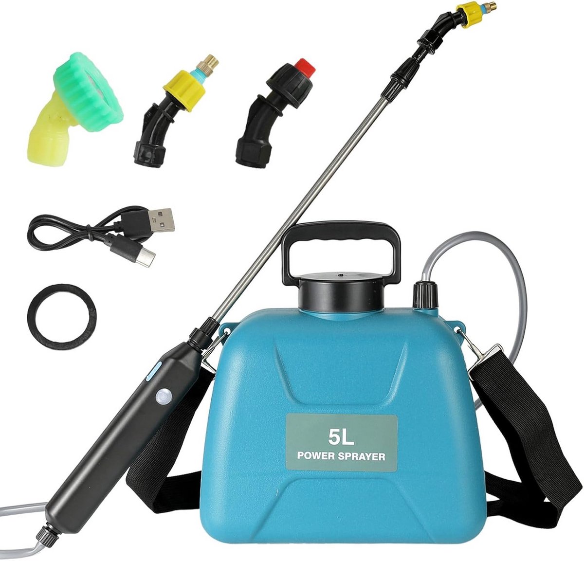 Elektrische Drukspuit 5 Liter - Oplaadbare Plantensproeier met Telescoopstang
