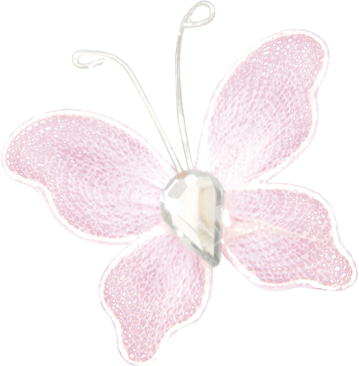 HOBI - 10 kleine decoratieve roze vlinders 2 x 3 cm voor bruiloft en doop