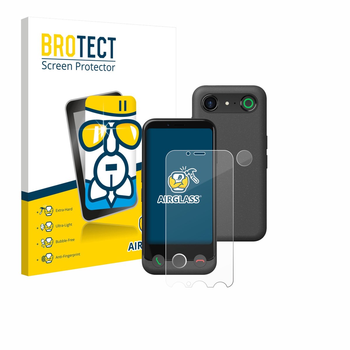 Screenprotector voor Doro Aurora A10 (Voor+Camera) Beschermglas transparant