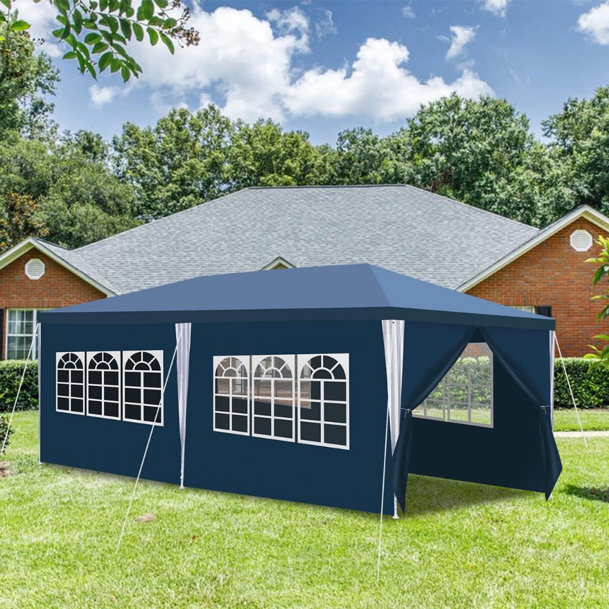 Zyrex® Partytent 3x3 - Partytent - Feesttent - Blauw - 595cm x 295cm x 250cm