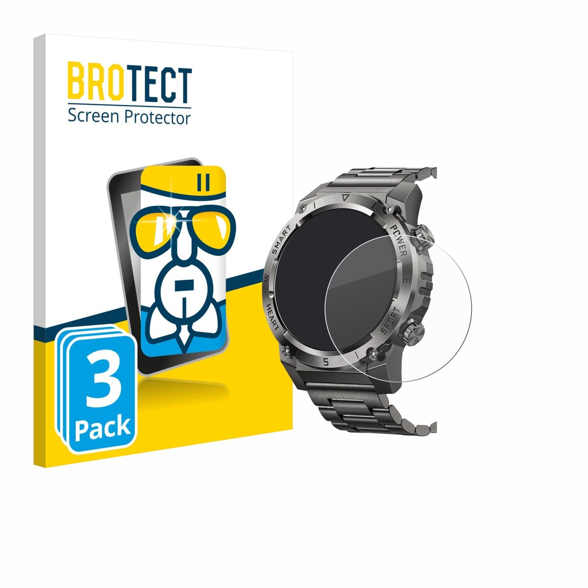 Screenprotector 3 Stuks voor Naixues 55G 1.46" Beschermglas transparant