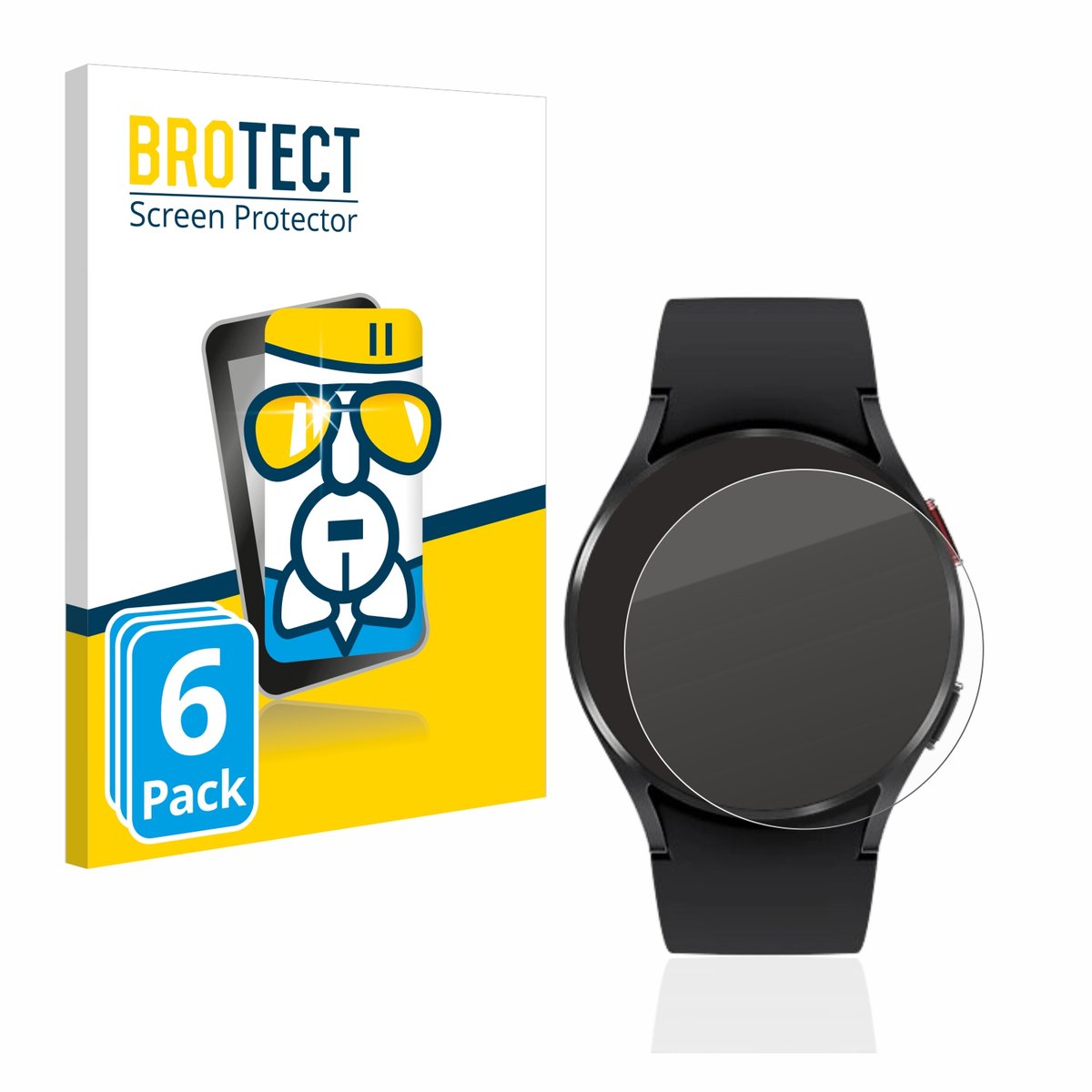 Screenprotector 6 Stuks voor Samsung Galaxy Watch 4 (40mm) Beschermglas transparant