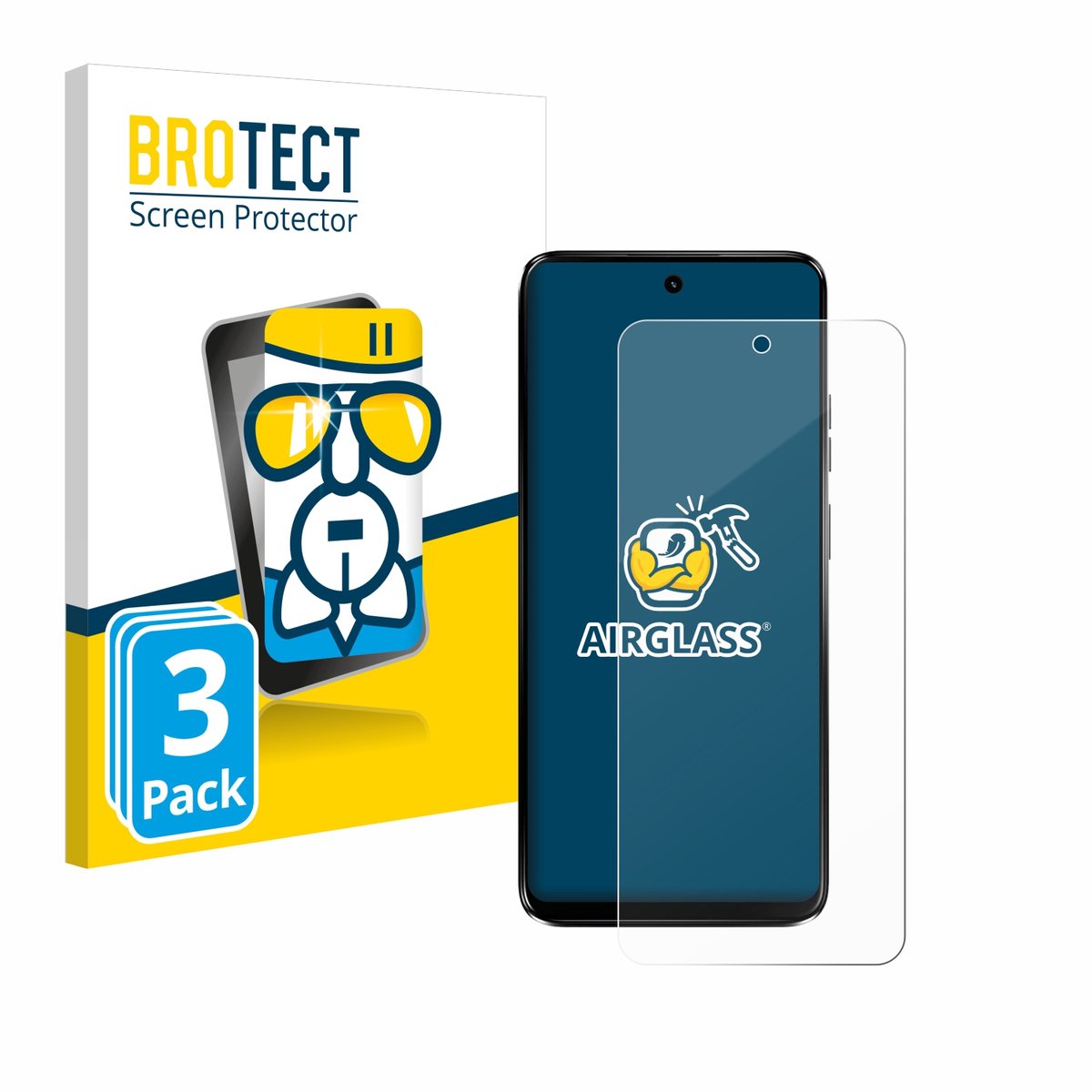 Screenprotector 3 Stuks voor Motorola Moto G34 5G Beschermglas transparant