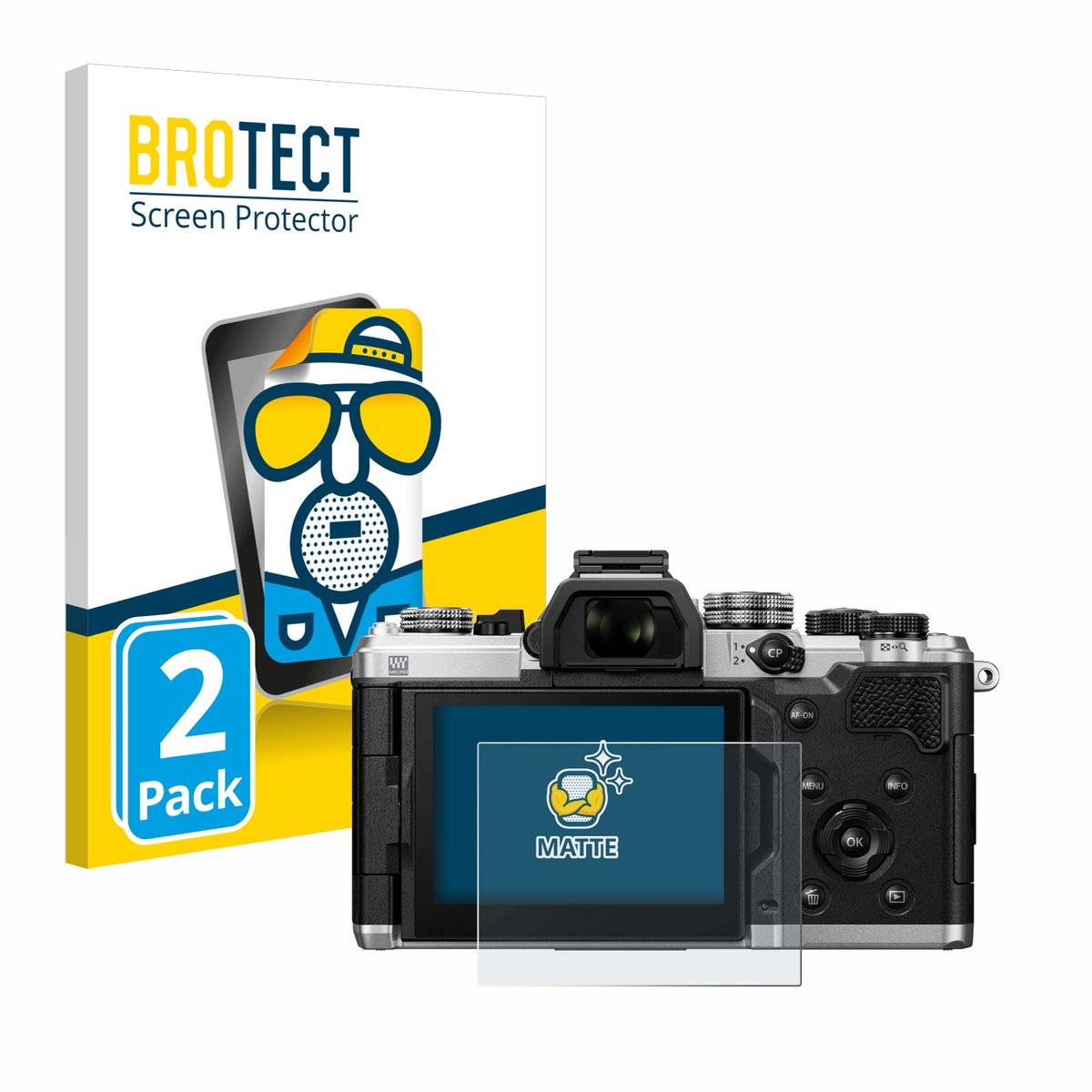 BROTECT - Screenprotector voor OM System OM-3 - Folie Beschermfolie matte 2 Stuks