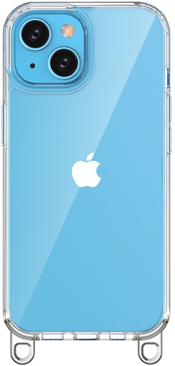 Mobigear Hoesje geschikt voor Apple iPhone 15 Telefoonhoesje Hardcase | Mobigear Bungy Backcover | iPhone 15 Case | Back Cover - Zilver