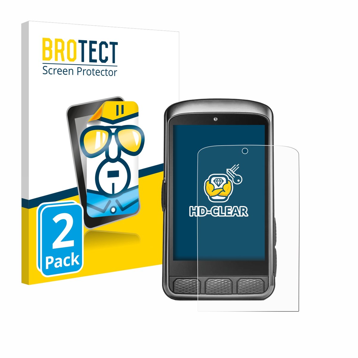 BROTECT - Screenprotector voor Wahoo Elemnt ACE - Folie Beschermfolie transparant 2 Stuks