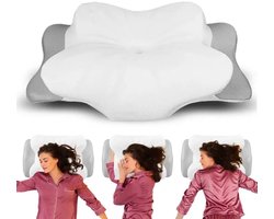 Ergonomisch Vlinderkussen - Hoofdkussen - Neksteun - Gel-Traagschuim - Verstelbaar - Ademend