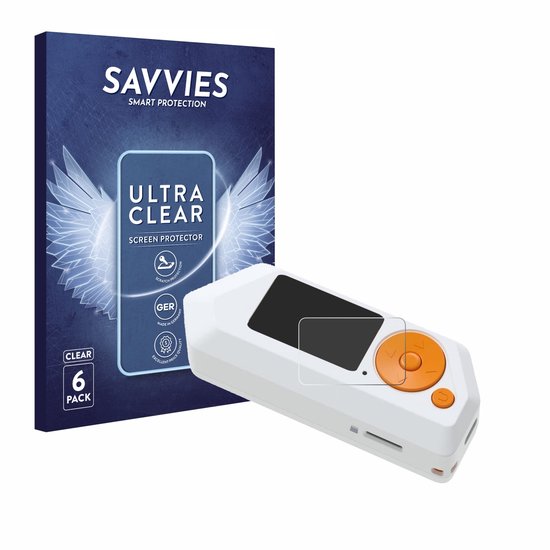 Savvies - Screenprotector voor Flipper Zero FZ.1 - Folie Beschermfolie transparant 6 Stuks