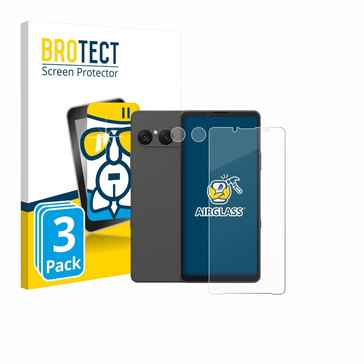 Screenprotector 3 Stuks voor Sony Xperia 10 VII (Voor+Camera) Beschermglas transparant