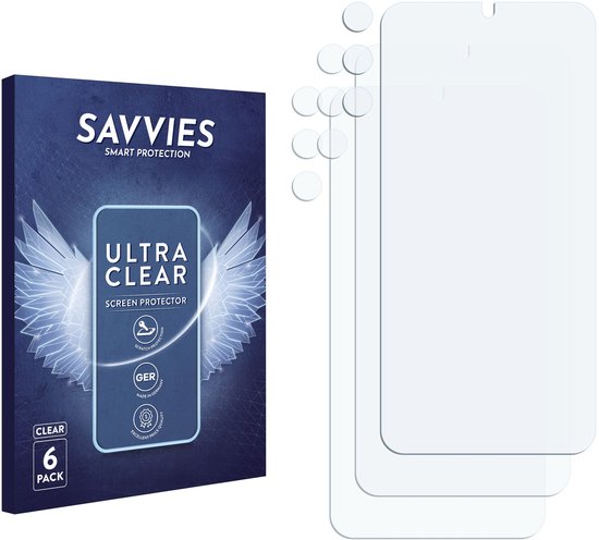 Savvies - Protecteur d'écran pour Samsung Galaxy A34 5G (Avant+Caméra) - Film de Protection Transparent (6 Pièces)