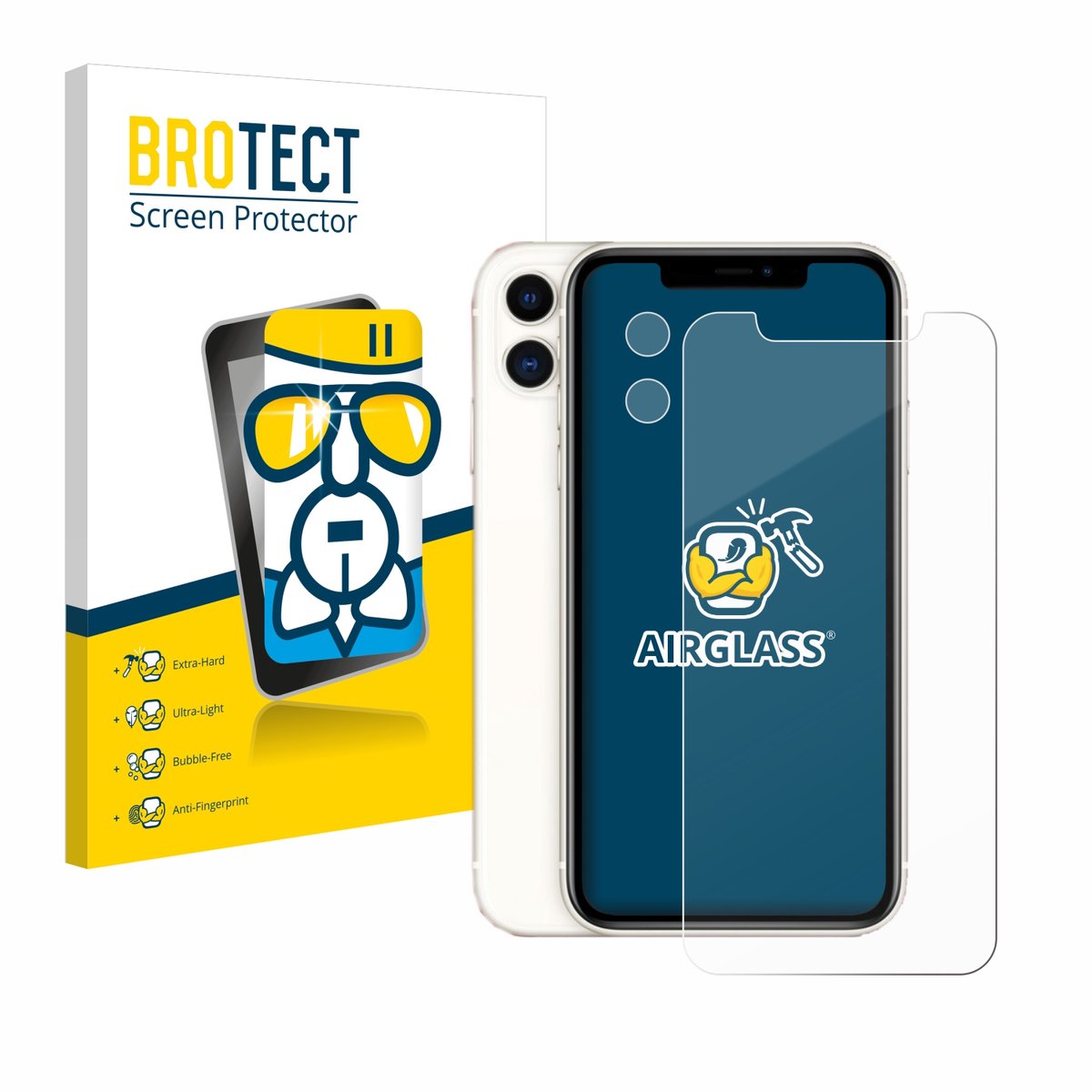 Screenprotector voor Apple iPhone 11 (Voor+Camera) Beschermglas transparant