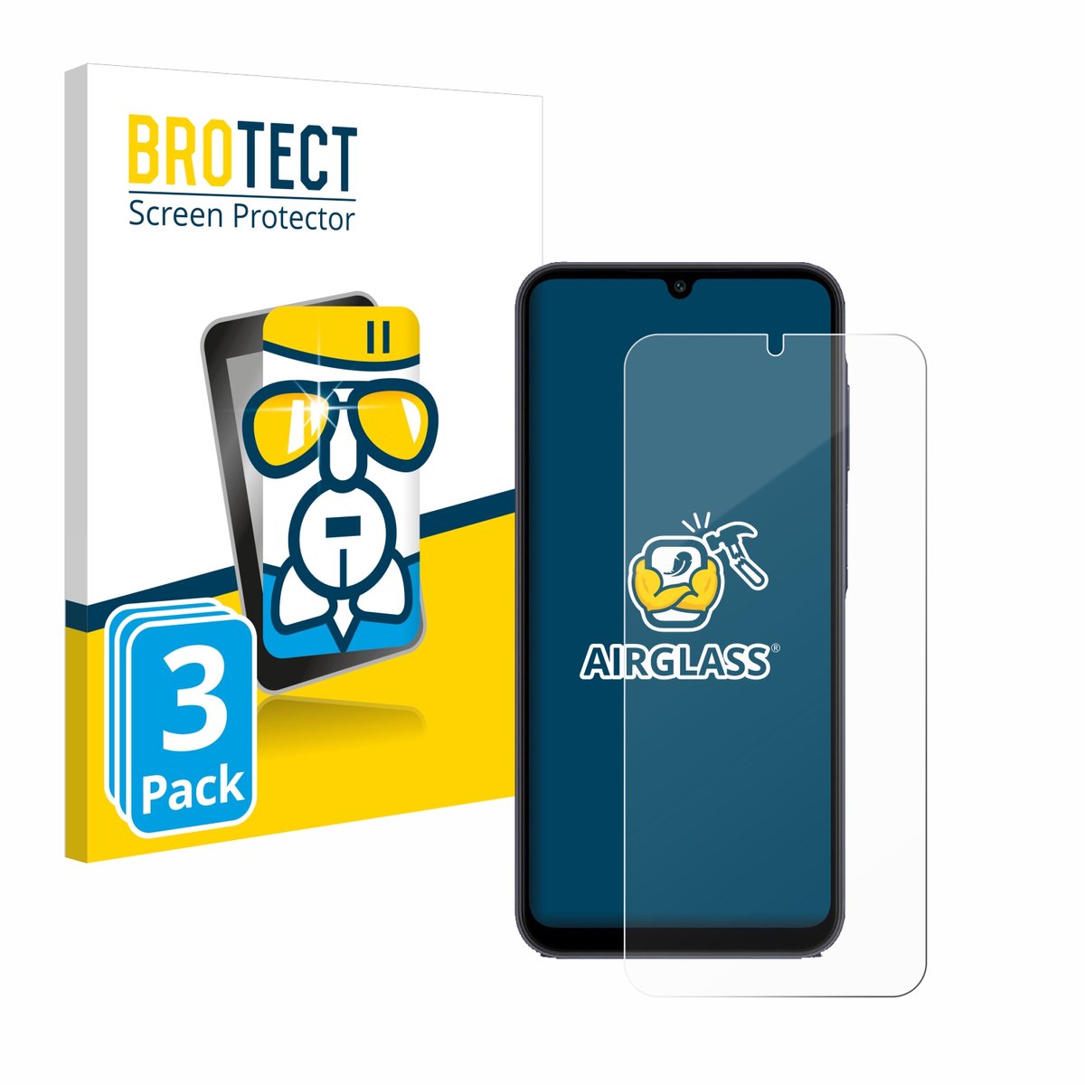 Screenprotector 3 Stuks voor Samsung Galaxy A25 5G Beschermglas transparant