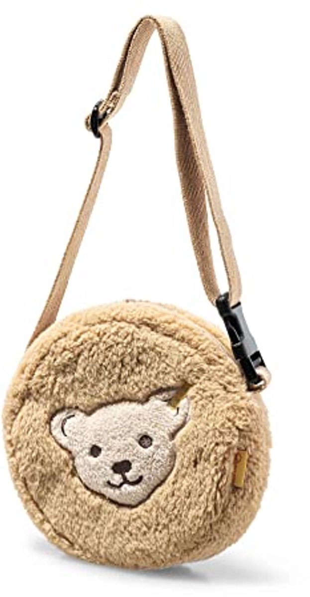 Steiff pluche schoudertas met squeaker - beige - 17 cm - kindertas.