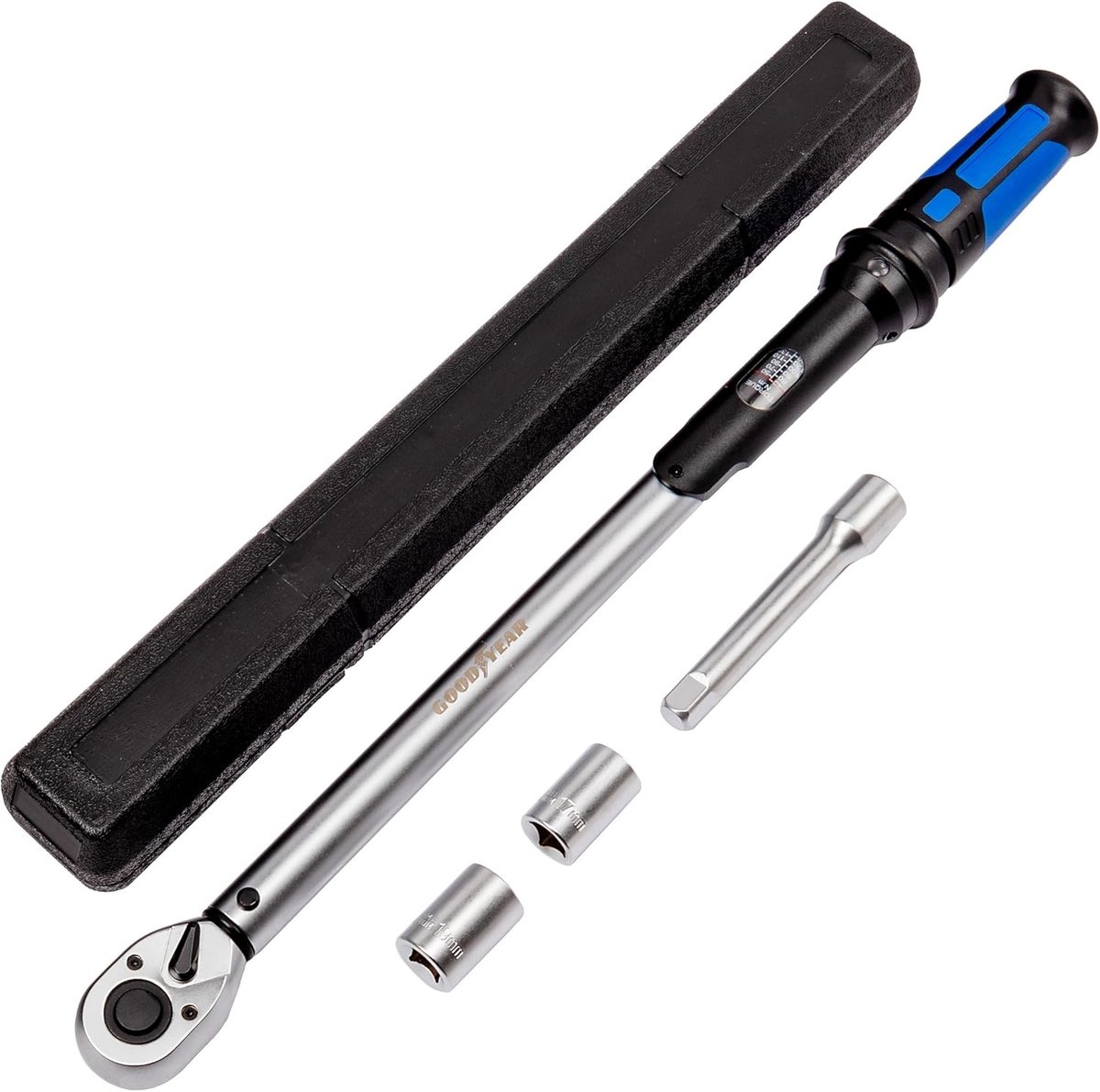 Momentsleutel 40-120 Nm met 17 en 19 mm Adapters voor Nauwkeurig Aandraaien