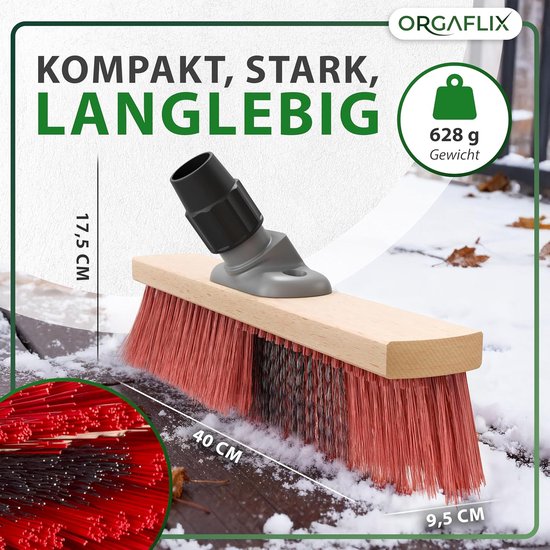 Veegmachine voor Buiten met Steel - 40 cm Harde Borstel voor IJs, Sneeuw en Vuil van Merkloos	 — afbeelding 2