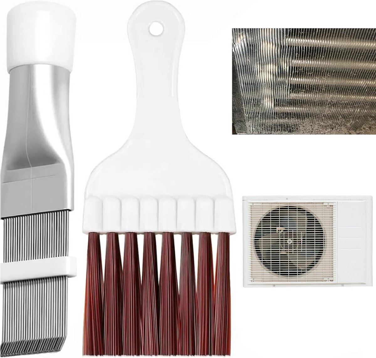 Universele Condensor Reinigingsborstel Set (2 Stuks) voor Airco Fins