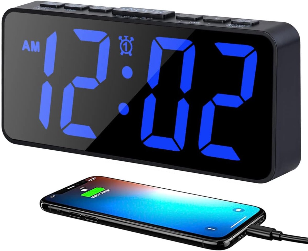 Digitale Wekker met Dimmer en Snooze Functie voor Slaapkamer