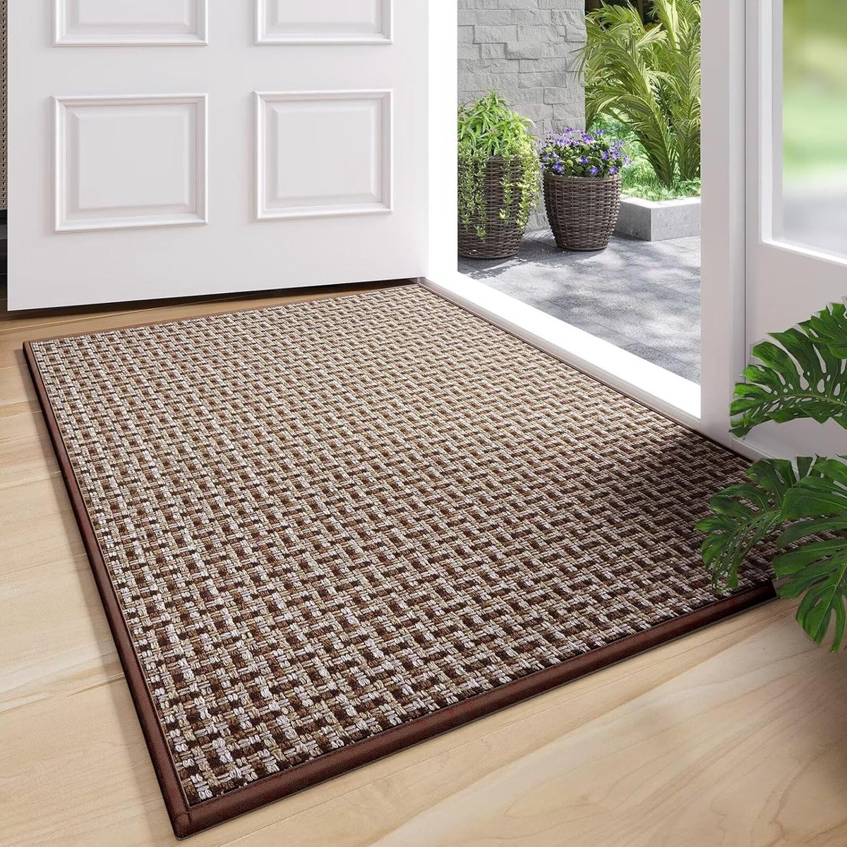 Fussmatte Binnen - Rutschfest - 60x90 cm, Bruin, Snel Droog
